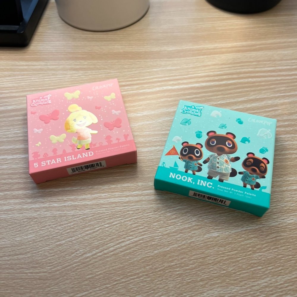 Animal Crossing New Horizon Eye Shadow Palette Colourpop 2 SET Nintendo
